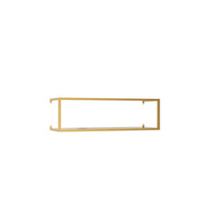 Modern Black and Gold Metal Floating Shelves - Set of 6