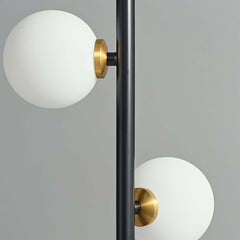 Modern Black and Gold Tree Floor Lamp with 9 LED Glass Globes