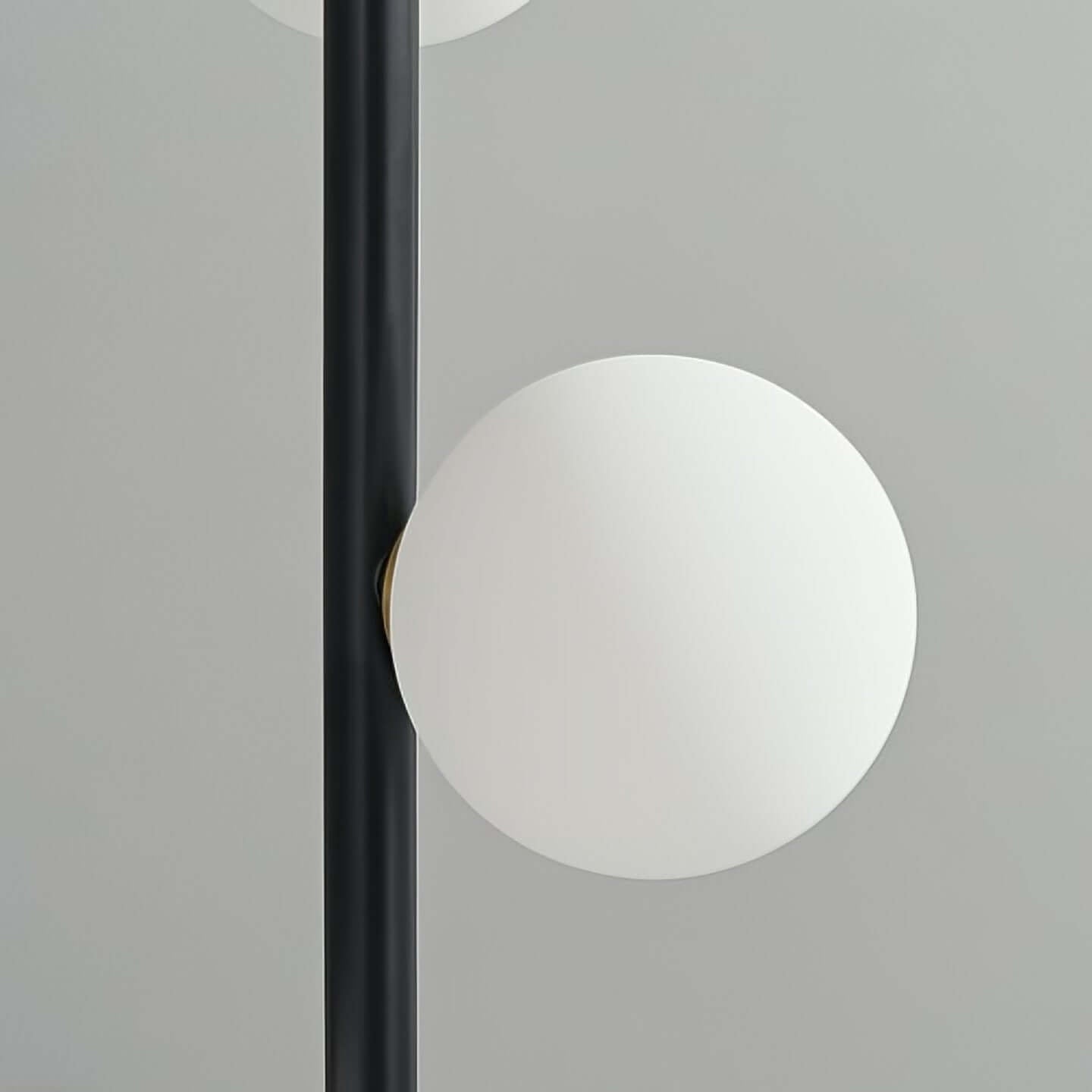 Modern Black and Gold Tree Floor Lamp with 9 LED Glass Globes