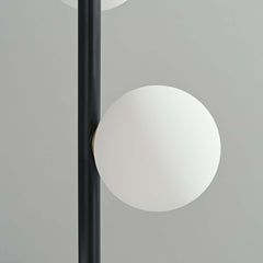 Modern Black and Gold Tree Floor Lamp with 9 LED Glass Globes