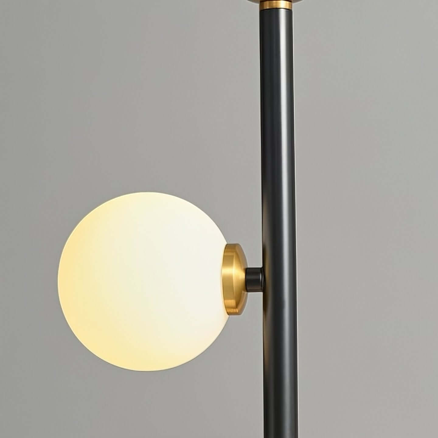 Modern Black and Gold Tree Floor Lamp with 9 LED Glass Globes