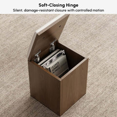 Modern Black Coffee Table with Storage Drawers & Wheels