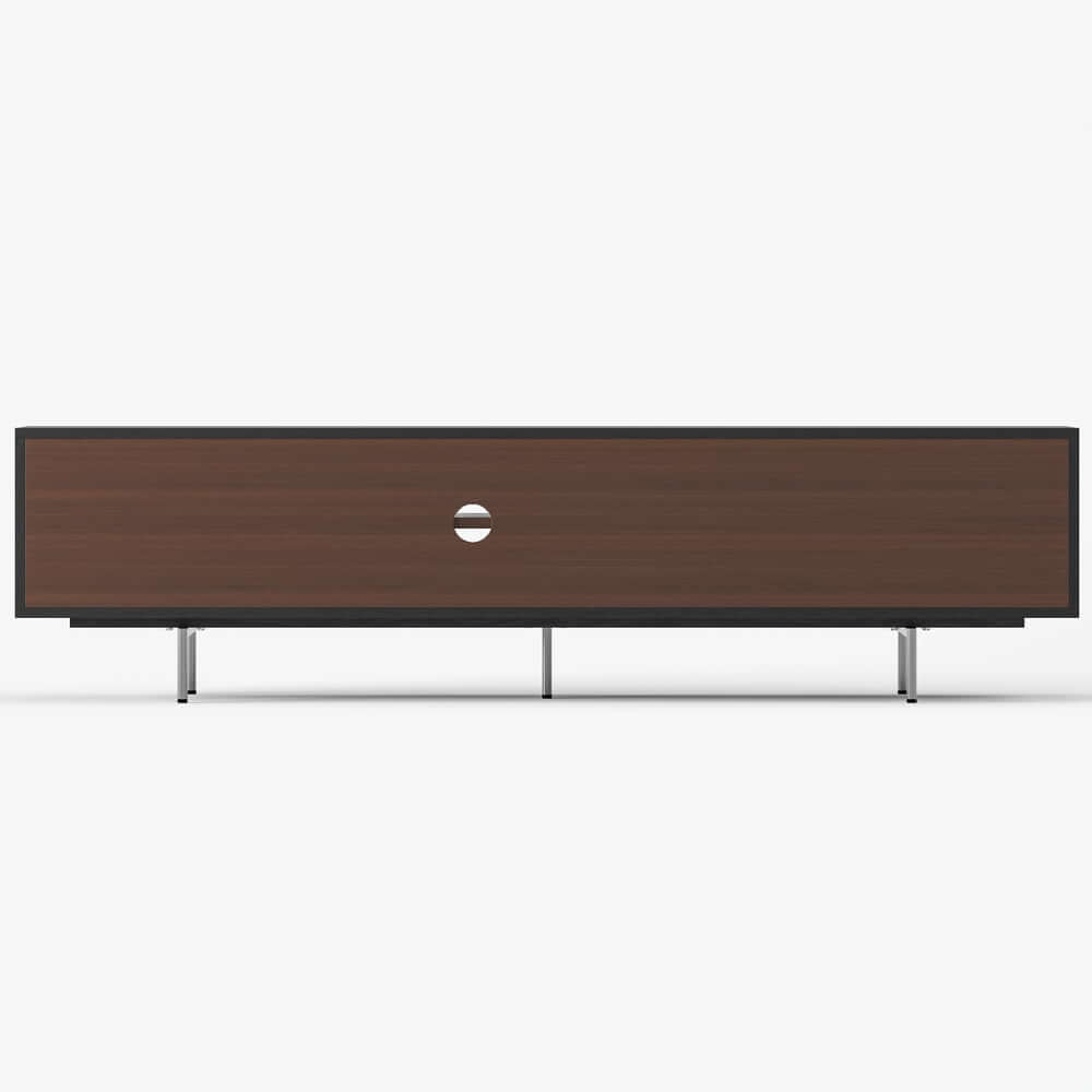 Modern Black Corner TV Stand With Adjustable Shelves