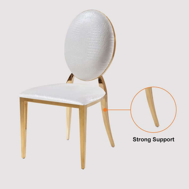 Modern Black Faux Leather Side Chairs With Gold Legs, Set Of 2