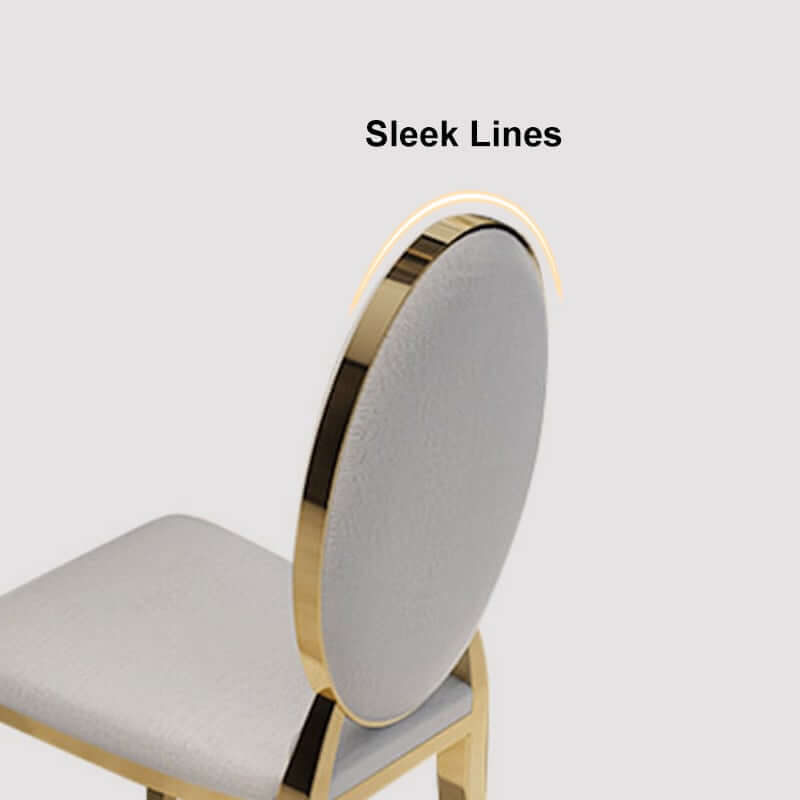 Modern Black Faux Leather Side Chairs With Gold Legs, Set Of 2