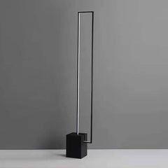 Modern Black Floor Lamp with White Shade - Unique Geometric Design