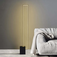 Modern Black Floor Lamp with White Shade - Unique Geometric Design Main Product Image