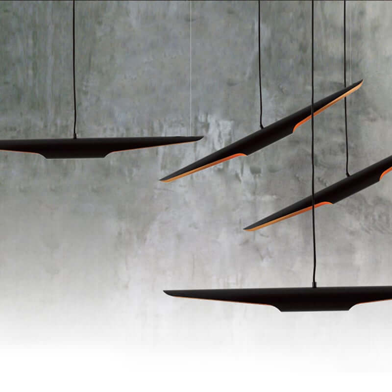 Modern Black & Gold Aluminum Kitchen Island Pendant Light