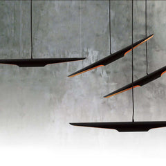 Modern Black & Gold Aluminum Kitchen Island Pendant Light