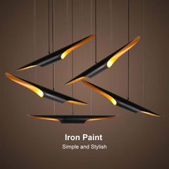 Modern Black & Gold Aluminum Kitchen Island Pendant Light