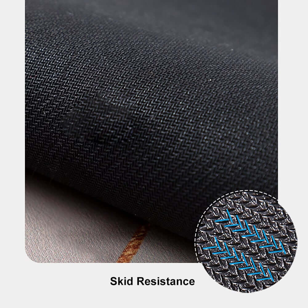 Modern Black & Gold Geometric Bath Rug Set in Rubber