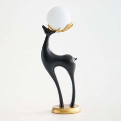 Modern Black Plastic Deer Floor Lamp with Dimmable Light