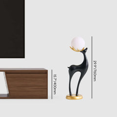 Modern Black Plastic Deer Floor Lamp with Dimmable Light Dimensions
