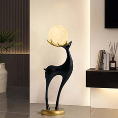 Modern Black Plastic Deer Floor Lamp with Dimmable Light Main Product Image