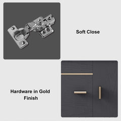 Modern Black Sintered Stone Floating Bathroom Vanity with Undermount Sink