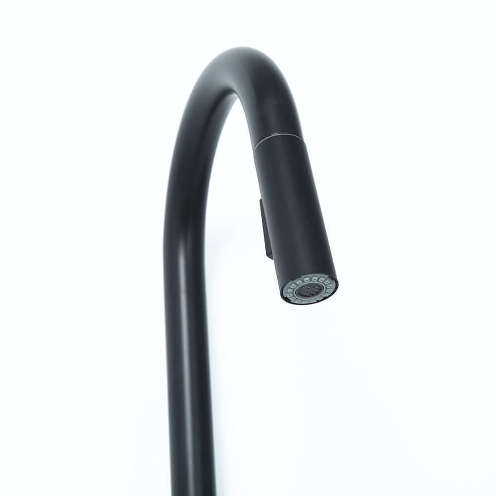 Modern Black Stainless Steel Touch Kitchen Faucet with High Arc Swivel Spout