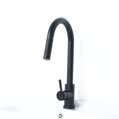 Modern Black Stainless Steel Touch Kitchen Faucet with High Arc Swivel Spout