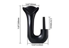 Modern Black Waterfall Bathroom Faucet with Brass Body and Lever Handle Dimensions