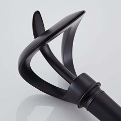 Modern Black Waterfall Bathroom Faucet with Single Lever Handle