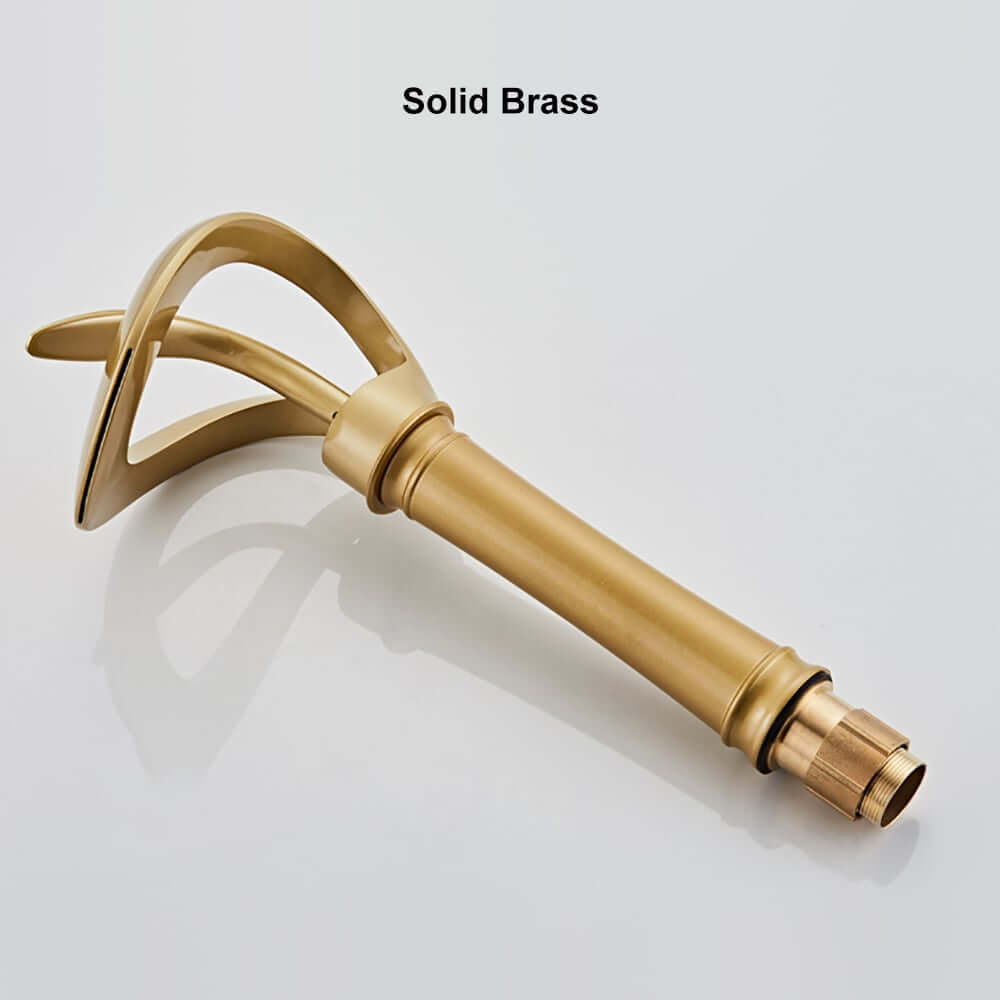 Modern Black Waterfall Bathroom Faucet with Single Lever Handle