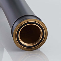 Modern Black Waterfall Bathroom Faucet with Single Lever Handle