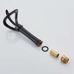 Modern Black Waterfall Bathroom Faucet with Single Lever Handle