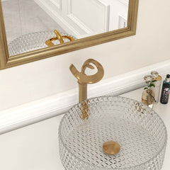 Modern Black Waterfall Bathroom Faucet with Single Lever Handle