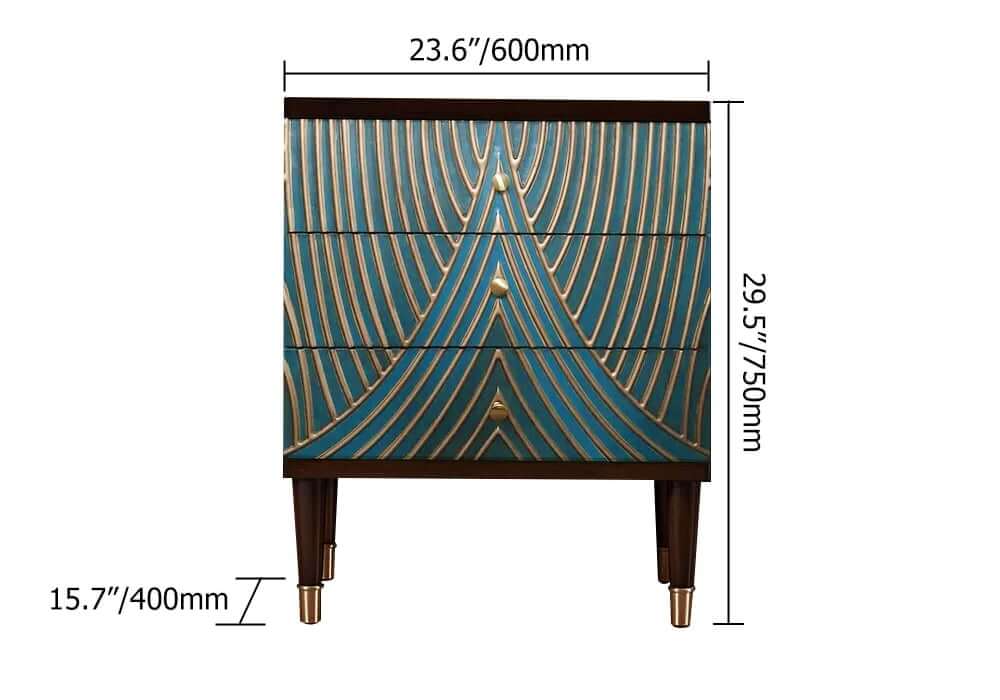 Modern Blue Accent Chest With Solid Wood Top Dimensions