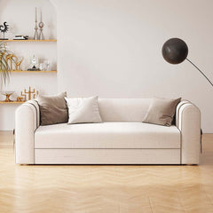 Modern Boucle 3-Seater Sofa With Round Arms