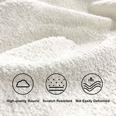 Modern Boucle 3-Seater Sofa With Round Arms