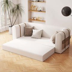 Modern Boucle 3-Seater Sofa With Round Arms Main Product Image