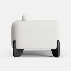 Modern Boucle Chair And A Half With Pillow Back