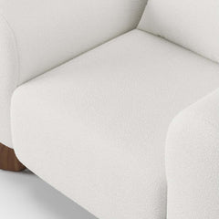 Modern Boucle Chair And A Half With Pillow Back