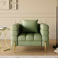 Modern Boucle Modular Sofa Set With Gold Metal Legs