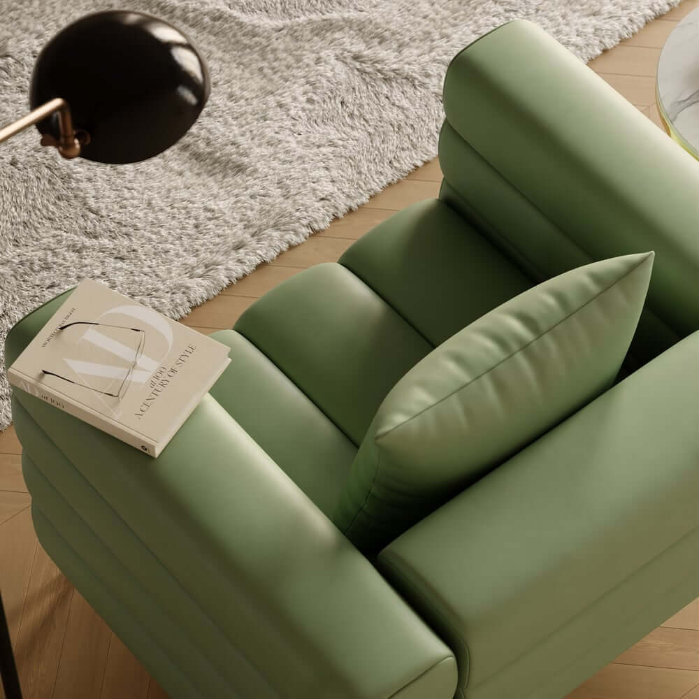 Modern Boucle Modular Sofa Set With Gold Metal Legs