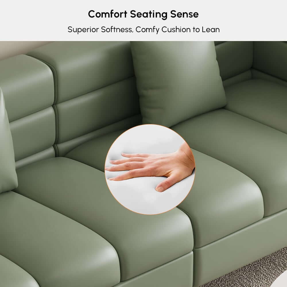 Modern Boucle Modular Sofa With Gold Legs