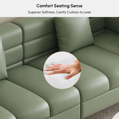 Modern Boucle Modular Sofa With Gold Legs