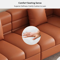 Modern Boucle Modular Sofa With Gold Legs