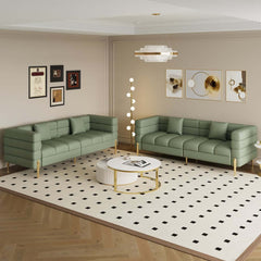 Modern Boucle Modular Sofa With Gold Legs
