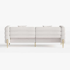 Modern Boucle Modular Sofa With Gold Legs