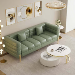 Modern Boucle Modular Sofa With Gold Legs