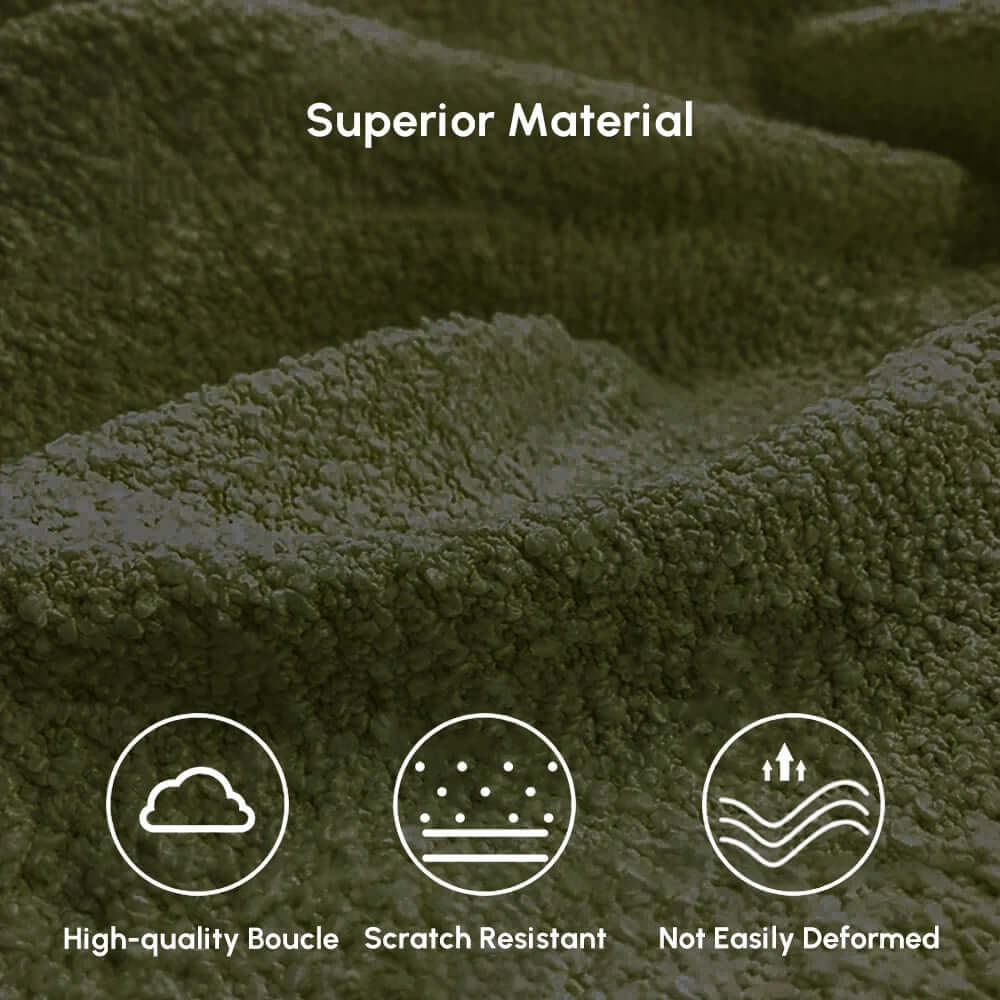 Modern Boucle Modular Sofa With Gold Legs