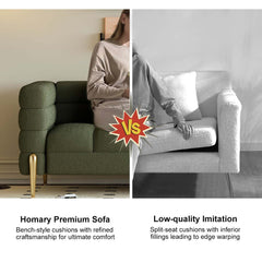 Modern Boucle Modular Sofa With Gold Legs