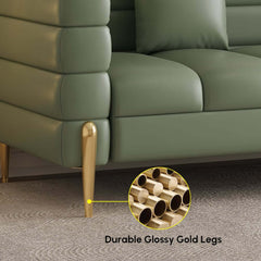 Modern Boucle Modular Sofa With Gold Legs