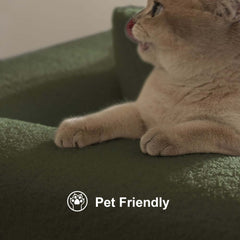 Modern Boucle Modular Sofa With Gold Legs