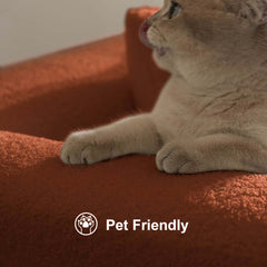 Modern Boucle Modular Sofa With Gold Legs