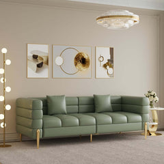 Modern Boucle Modular Sofa With Gold Legs