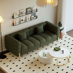 Modern Boucle Modular Sofa With Gold Legs