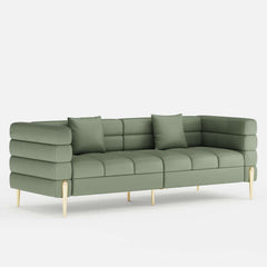 Modern Boucle Modular Sofa With Gold Legs