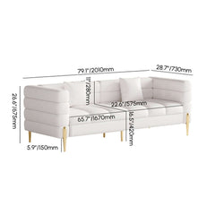 Modern Boucle Modular Sofa With Gold Legs Dimensions